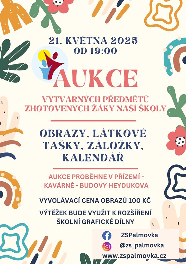 Přijďte dražit srdcem – podpořte školní umění
