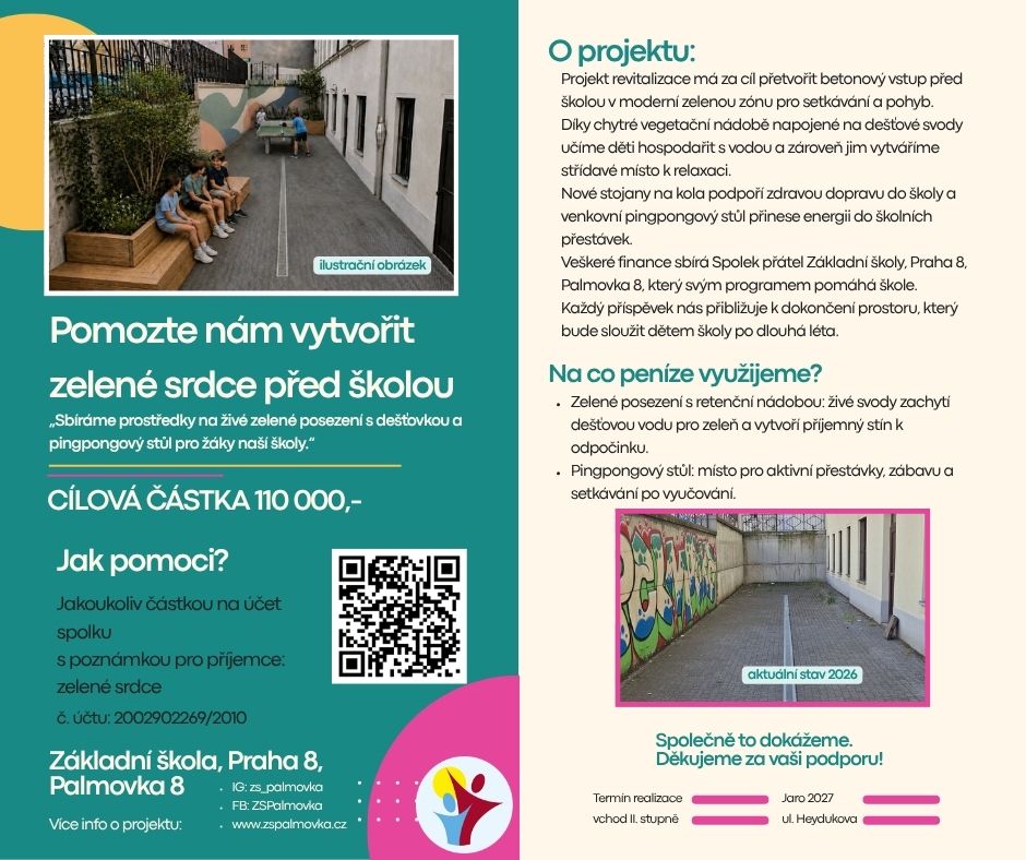 Pomozte nám vytvořit zelené srdce před školou